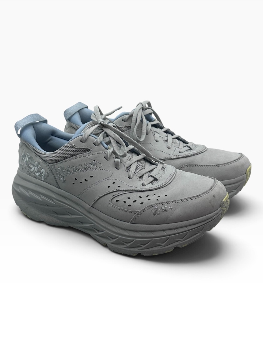 Hoka One One x Anthropologie Vibrant Bloom Bondi L BP Women’s 12 Gray Sneakers